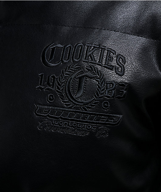 Cookies Paradise City Black Vegan Leather Puffer Jacket
