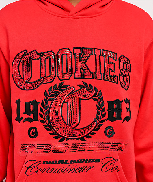 Cookies Paradise Rhinestone Red Hoodie