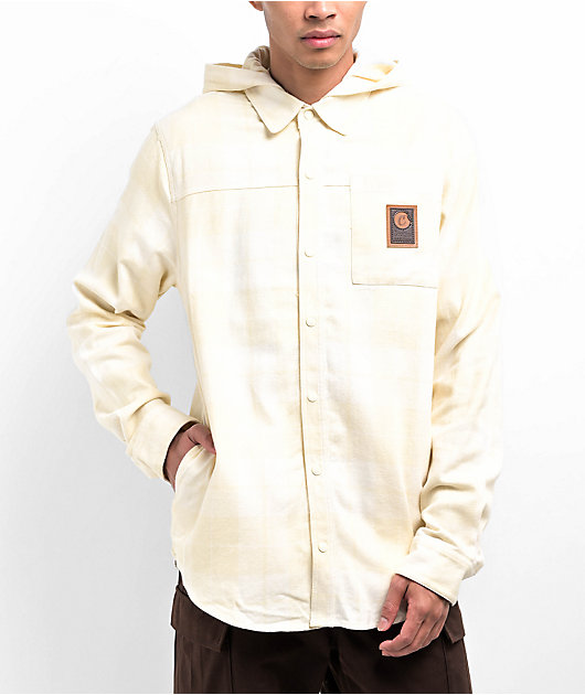 Hoodie and button up shirt best sale