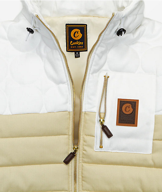 Cookies Park Ave White & Cream Quilted Jacket