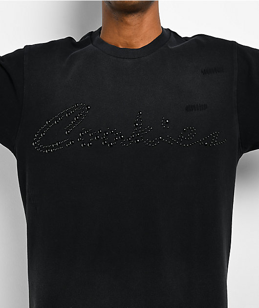 Cookies Pearl Black Studded T-Shirt