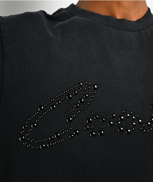 Cookies Pearl Black Studded T-Shirt