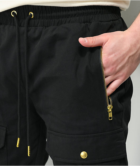 Cookies Prohibition Black Cargo Jogger Pants