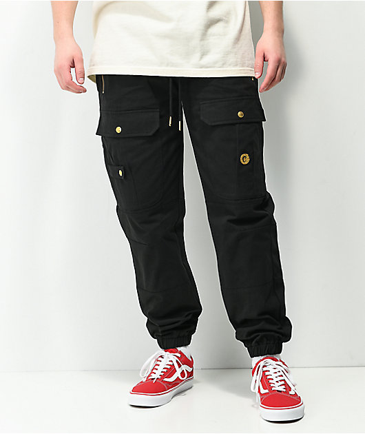 Cookies Prohibition Black Cargo Jogger Pants