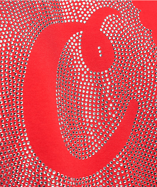 Cookies Rhinestone C Bite Red T-Shirt | Zumiez