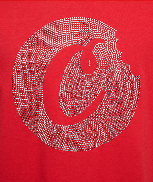 Cookies Rhinestone C Bite Red T-Shirt | Zumiez