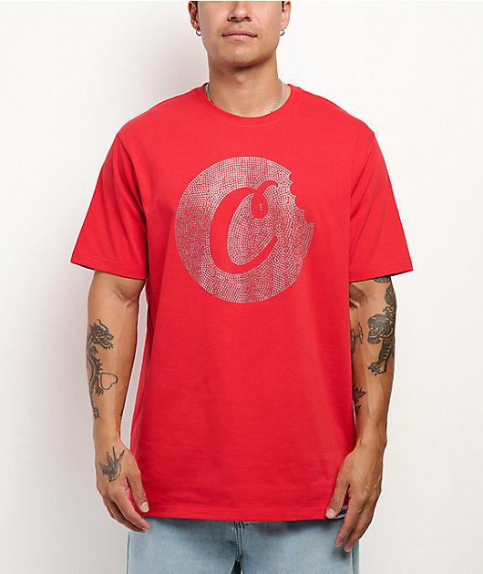 Cookies Rhinestone C Bite Red T-Shirt