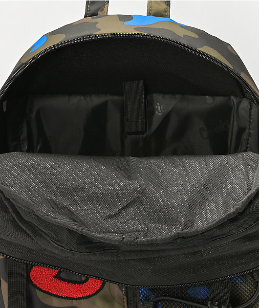 Cookies Smell Proof Blue Camo Bungee Backpack Zumiez