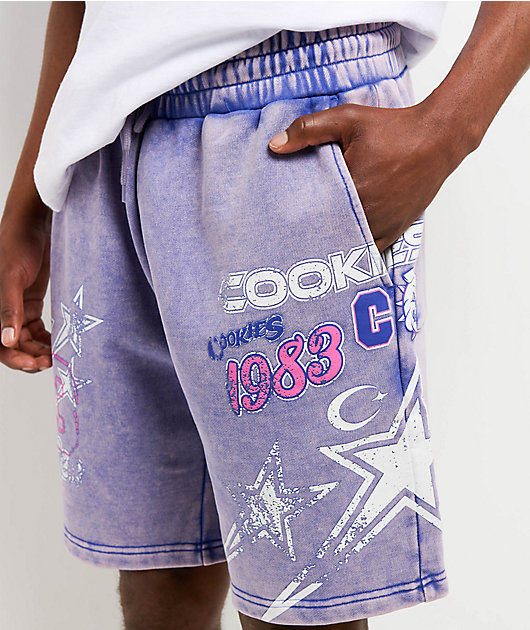 Cookies Star Power Purple Wash Sweat Shorts