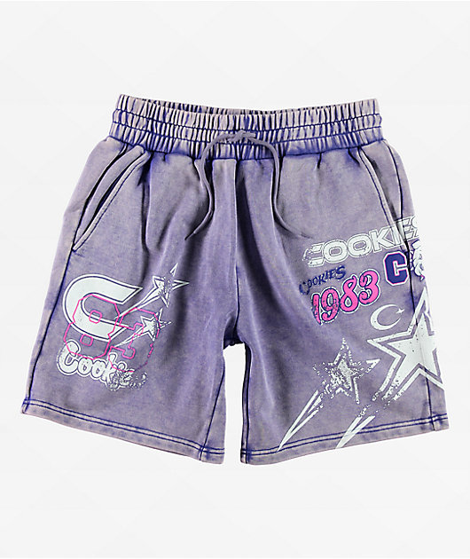 Cookies Star Power Purple Wash Sweat Shorts