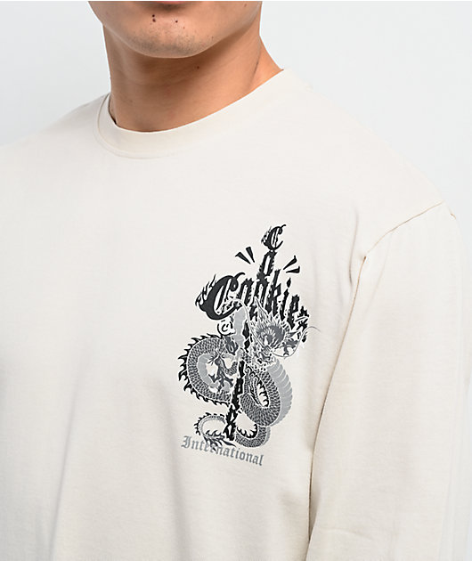 Cookies World On Fire Natural Long Sleeve T-Shirt