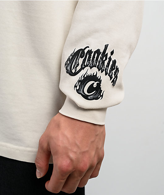 Cookies World On Fire Natural Long Sleeve T-Shirt