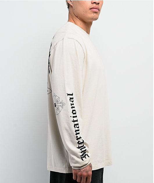Cookies World On Fire Natural Long Sleeve T-Shirt