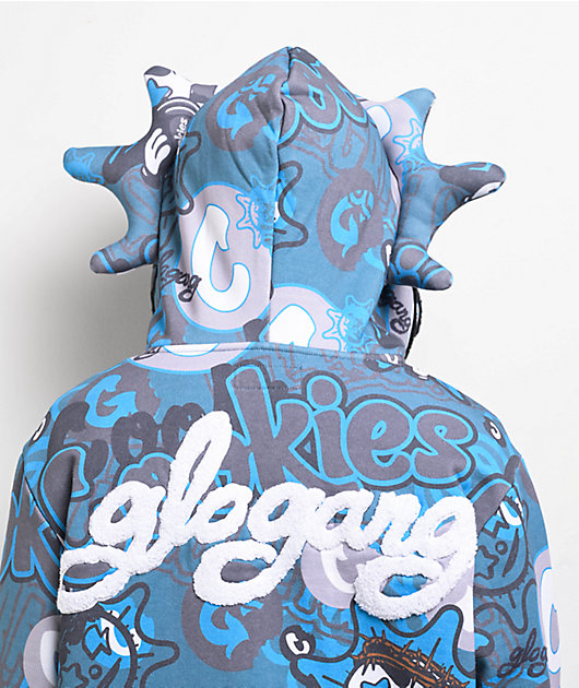 Cookies X Glo Gang AOP Grey Blue Zip Hoodie Zumiez cookies-x-glo-gang-aop-grey-blue-zip-hoodie-zumiez