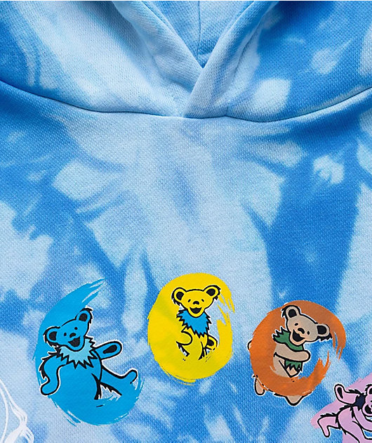 Cookies x Grateful Dead Spiral Bears Blue Tie Dye Hoodie