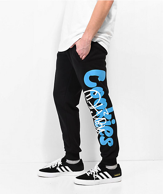 Cookies x OTXBOYZ Graffiti Paint Black Sweatpants | Zumiez