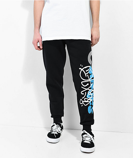 Cookies x OTX BOYZ Graffiti Paint Black Sweatpants | Zumiez