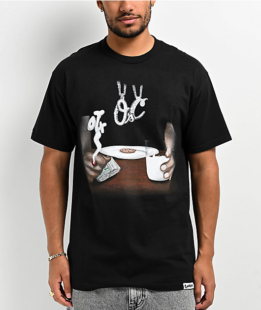 milkboy chocochip チョコチップクッキー Tシャツ Cookies x OTXBOYZ Milk And Cookies Black T-Shirt | Zumiez