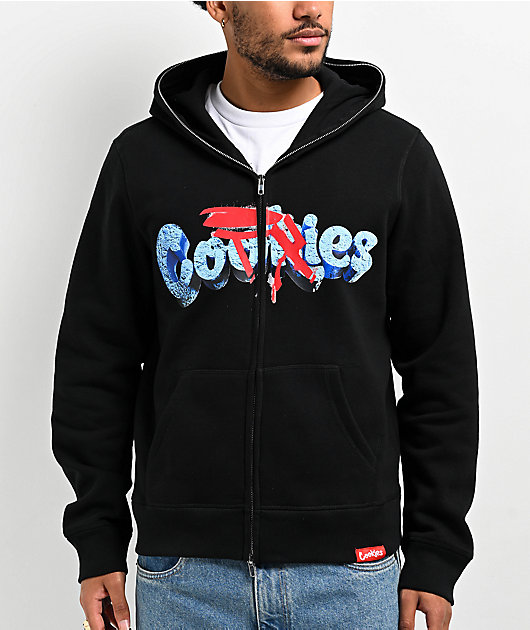 Cookies x OTXBOYZ Wave Runner Black Zip Hoodie Zumiez