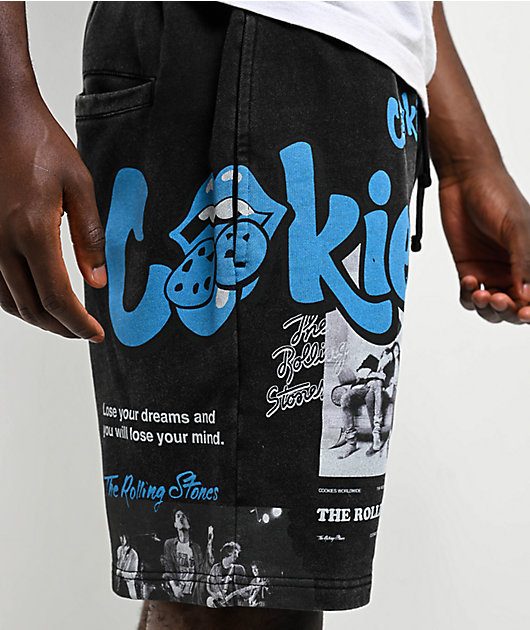 The Rolling Stones ブラックオーバーオール Mサイズ Cookies x The Rolling Stones Arch Black Sweat Shorts | Zumiez