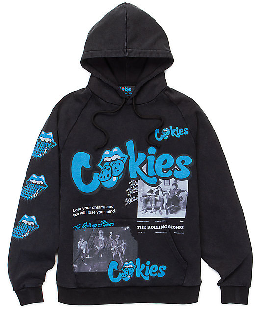 Cookies x The Rolling Stones Arch Black Wash Hoodie Zumiez