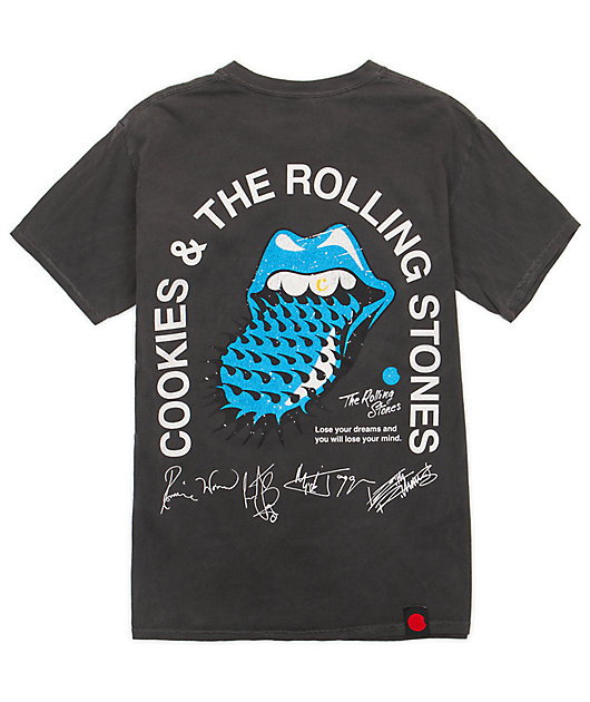 国内配送★Cookies × Rolling Stones★コラボTシャツ 選べる6色 Cookies x The Rolling Stones The Stones Black T-Shirt | Zumiez