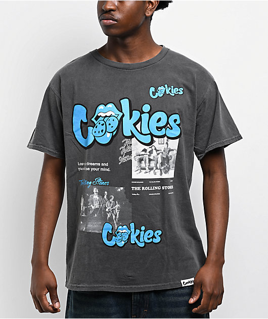 【Cookies】ローリングストーンズ FADED BLACK 黒 半袖Tシャツ Cookies X Rolling Stones – Cookies Clothing