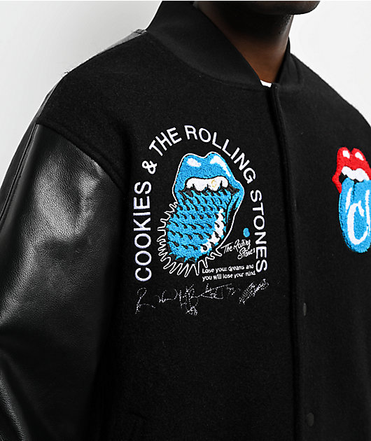 Cookies x The Rolling Stones Letterman Black Varsity Jacket | Zumiez