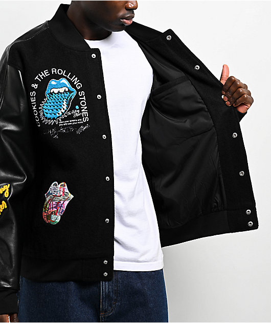 Cookies x The Rolling Stones Letterman Black Varsity Jacket | Zumiez