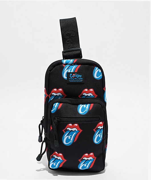 Cookies【SMELL PROOF】 ショルダーバッグ　迷彩柄赤青黒　正規品 Cookies x The Rolling Stones OG Tongue Black Smell Proof Crossbody