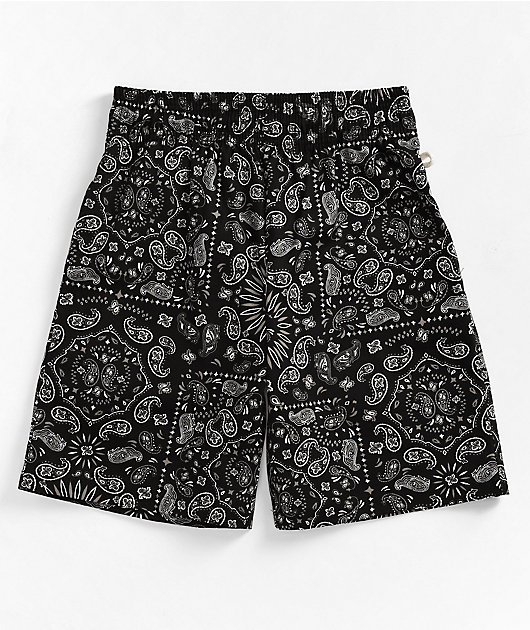 Cookman Black Paisley Shorts | Zumiez