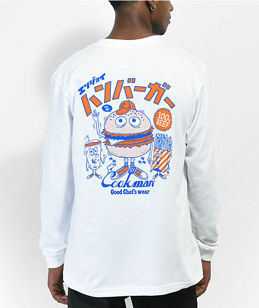 Cookman TM Paint Burger camiseta de manga larga blanca 