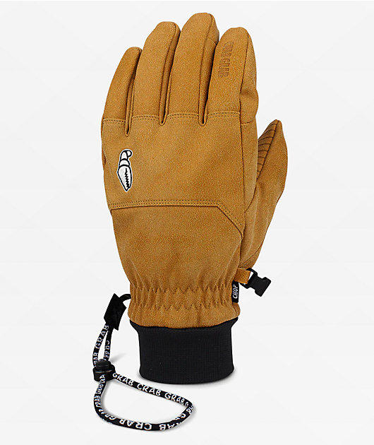 Crab Grab Chop Tan 15K Snowboard Gloves