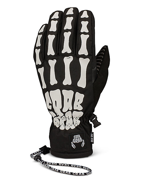 Crab Grab Five 15K Bones Snowboard Gloves | Zumiez