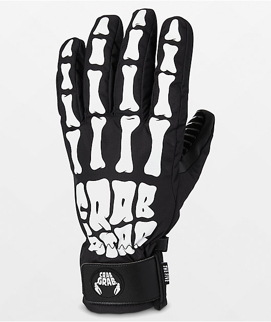 Assumptions, assumptions. Guess pressure In the mercy of Crab Grab Five Skeleton 15K Black & White Snowboard Gloves