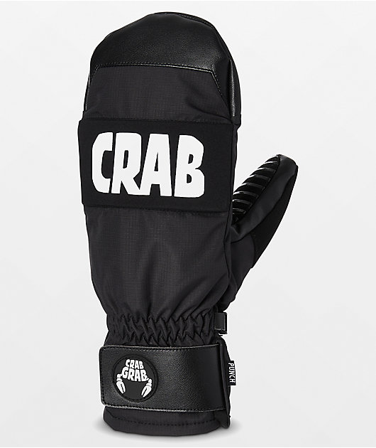 Crab Grab Kids Punch Mitt Black Snowboard Mittens