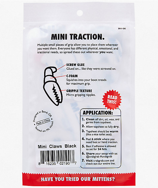Crab Grab Mini Claws Black Stomp Pads