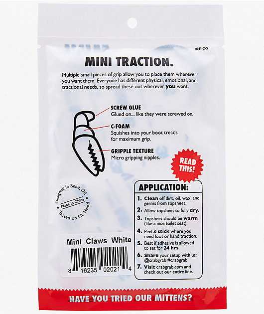 Crab Grab Mini Claws White Stomp Pads