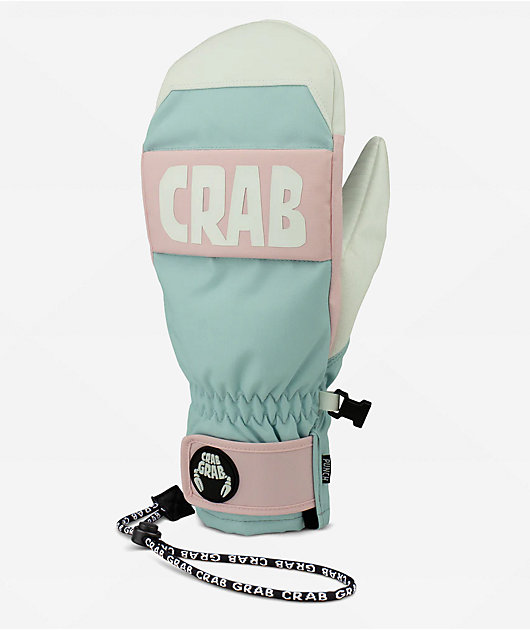 Crab Grab Punch Baby Blue & Pink 15K Snowboard Mittens | Zumiez