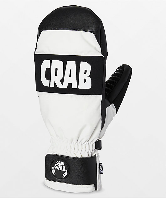 Crab Grab Punch White 15K Snow Mittens | Zumiez