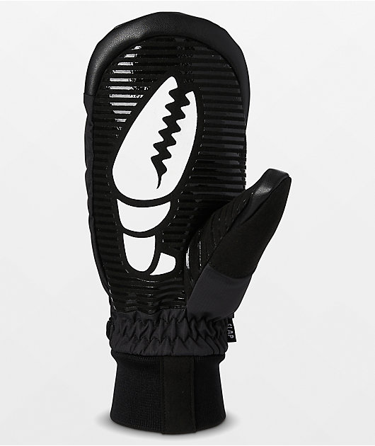 Crab Grab Slap All Black 15K Snow Mittens