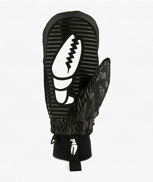 Crab Grab Slap Sunflower Charcoal 15K Snowboard Mittens