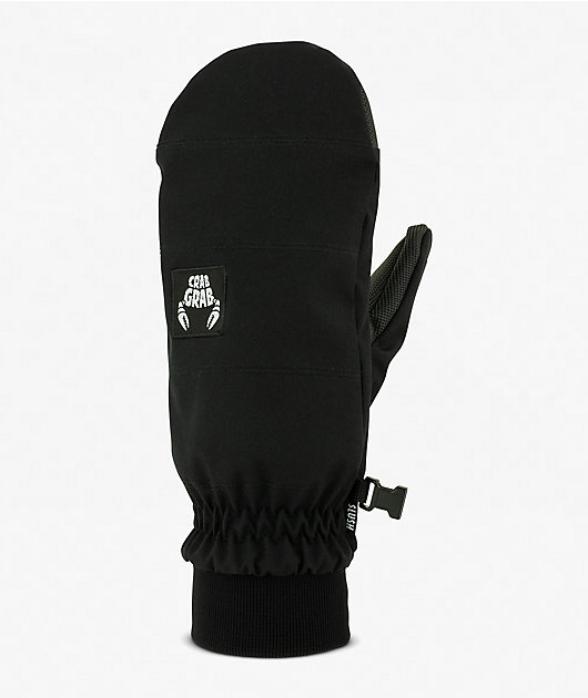 Crab Grab Slush Black Snowboard Mittens