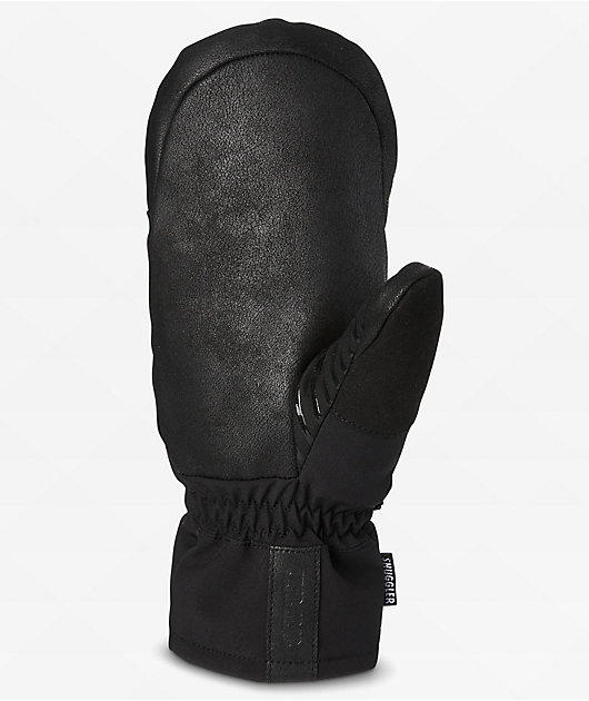 Crab Grab Snuggler Black Contrast 15K Snowboard Mittens 2025 | Zumiez