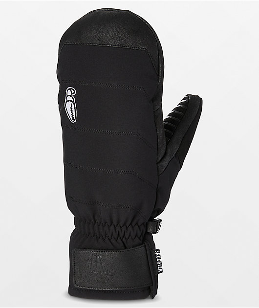 Crab Grab Snuggler Black Snow Mittens