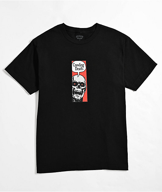 Crawling Death Comic Skull Black T-Shirt | Zumiez