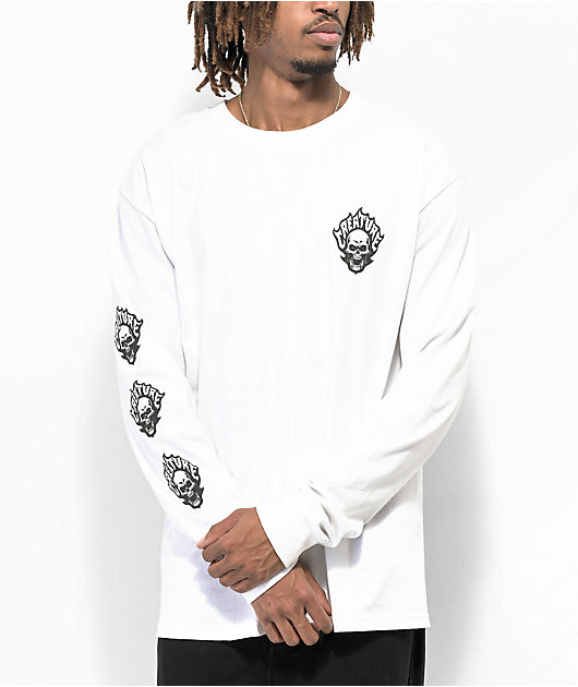 【BEEDEN】BONE PRINT LAYERED LOGO TEE Acne Studios LAYERED PRINT T-SHIRT, Faded Grey - Beamhill