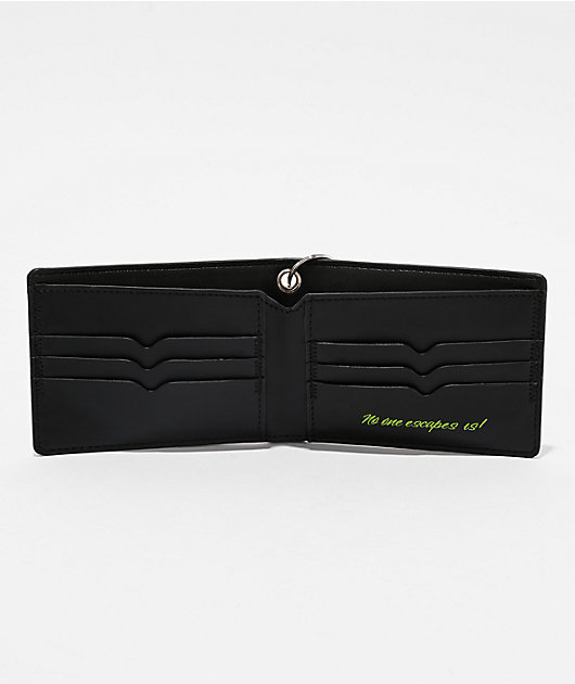 Creature Chop Shop Black & Green Chain Wallet