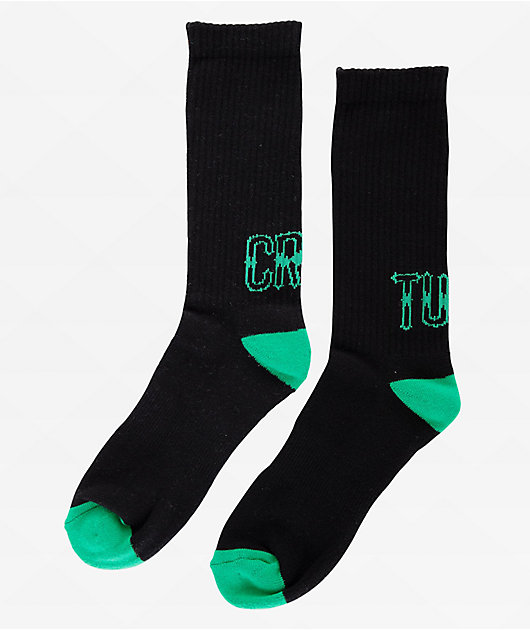 Creature Drop Out Black Crew Socks