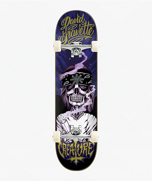Creature Gravette Hippie Skull 8.3" Assembled Skateboard Complete